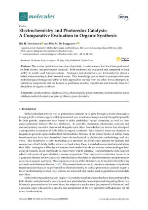 Electrochemistry and Photoredox Catalysis: a Comparative Evaluation in Organic Synthesis