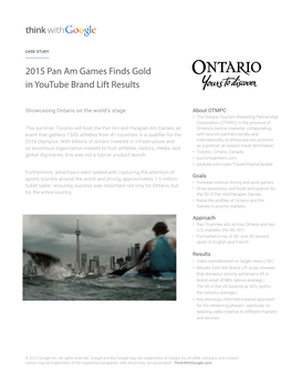 2015 Pan Am Games Finds Gold in Youtube Brand Lift Results
