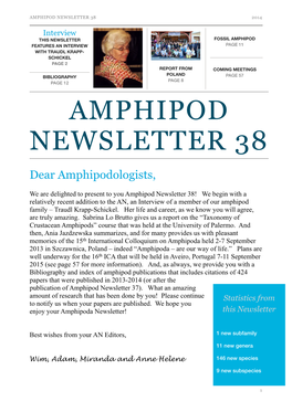 Amphipod Newsletter 38 2014