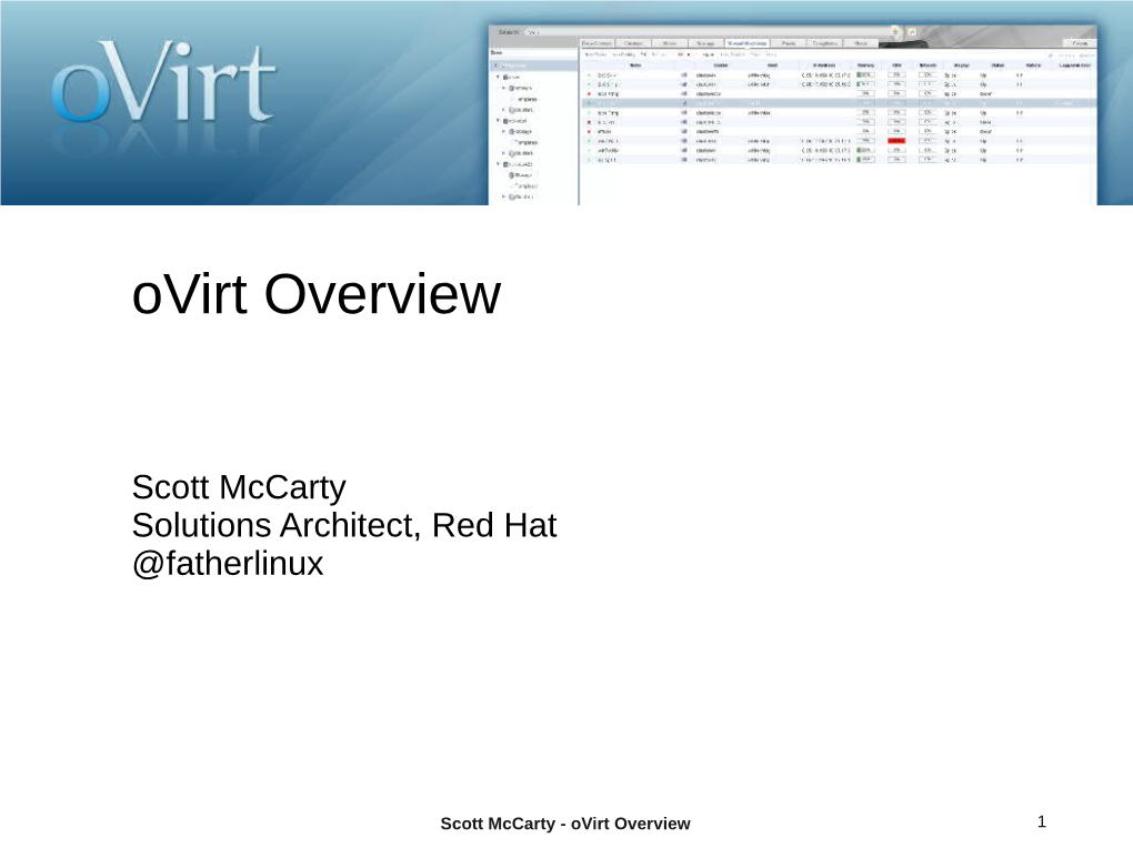 Ovirt Overview