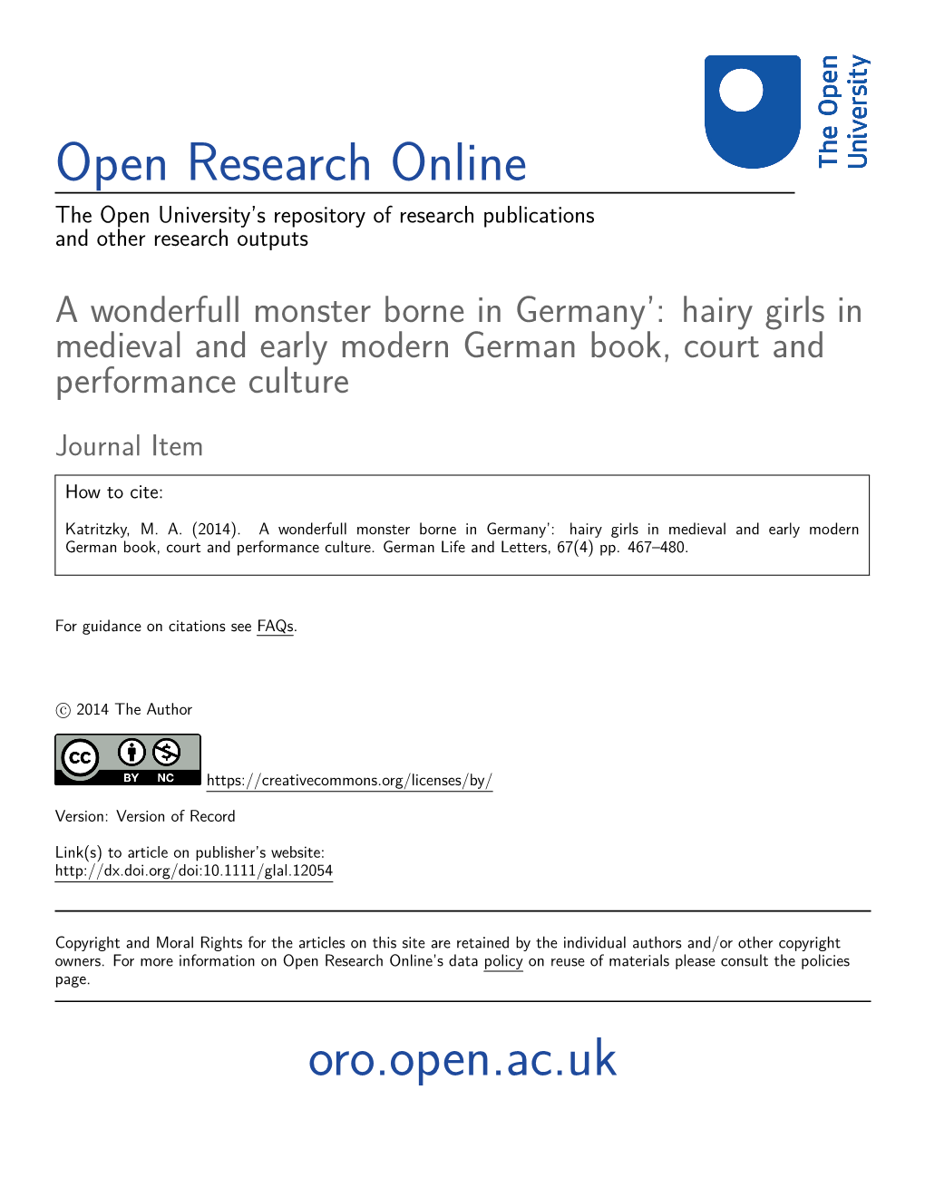 Open Research Online Oro.Open.Ac.Uk