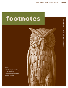 Footnotes SPRING 2008 VOLUME 33 NUMBER 1