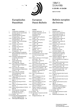 European Patent Bulletin 1985/14