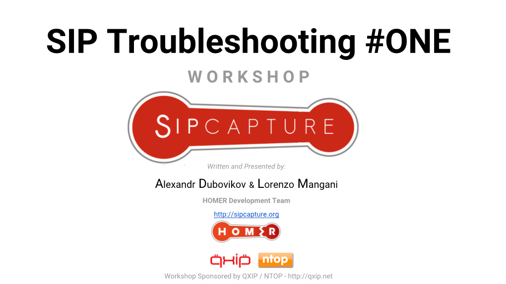 SIP Troubleshooting #ONE