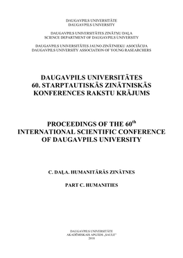 Daugavpils Universitātes 60. Starptautiskās