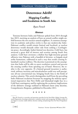 Deterrence Adrift? Mapping Conflict and Escalation in South Asia