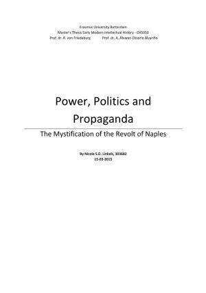 Power, Politics and Propaganda the Mystification of the Revolt of Naples