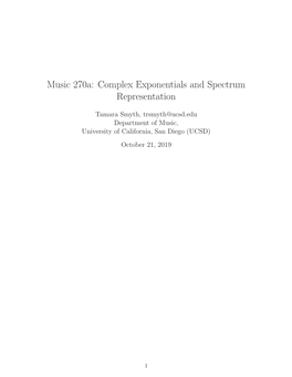 Complex Exponentials and Spectrum Representation