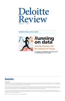 Running on Data Activity Trackers and the Internet of Things