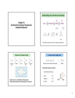 Chapter 12 Alcohols from Carbonyl Compounds: Oxidation-Reduction