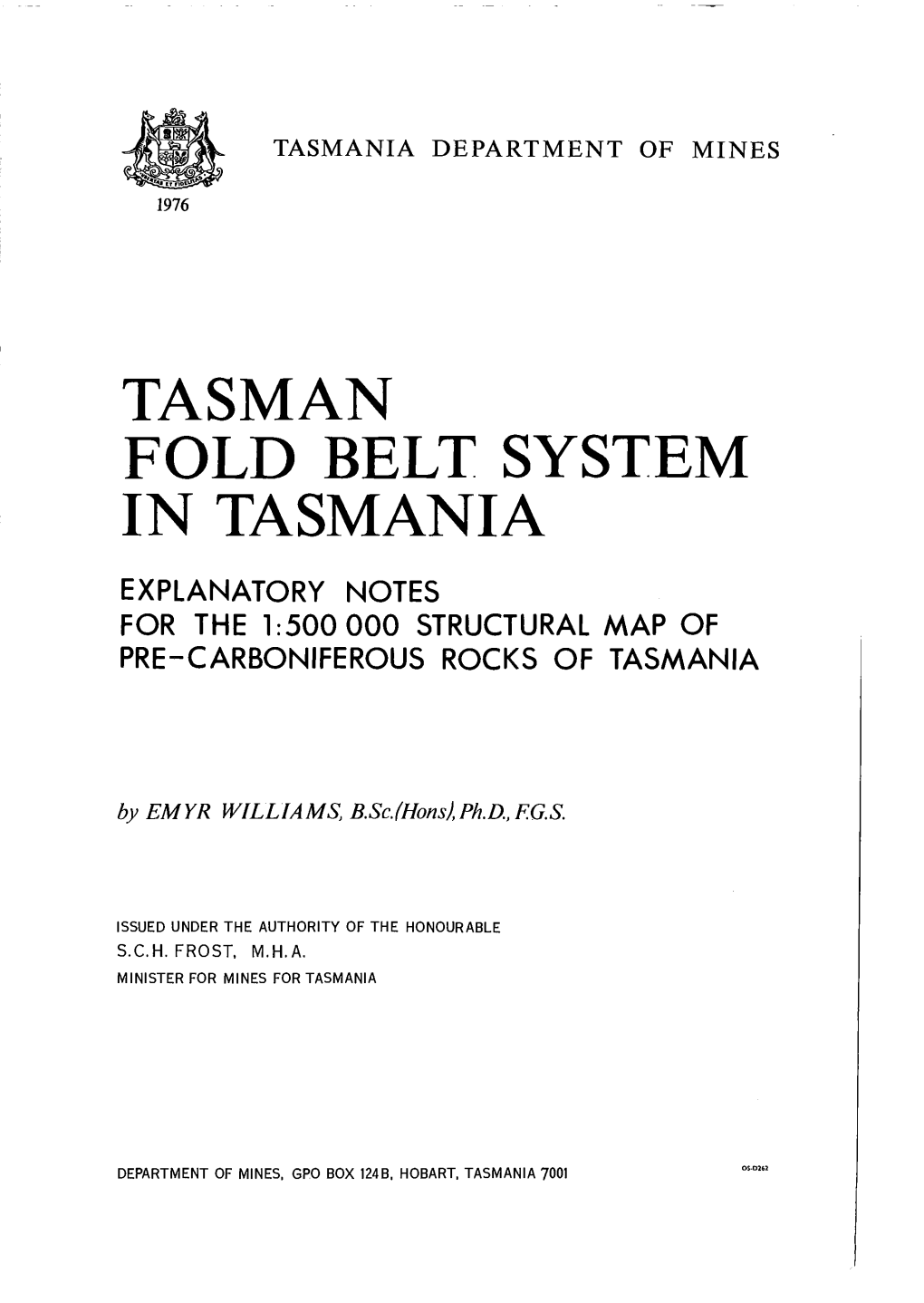 Tasman Fold Belt System in Tasmania