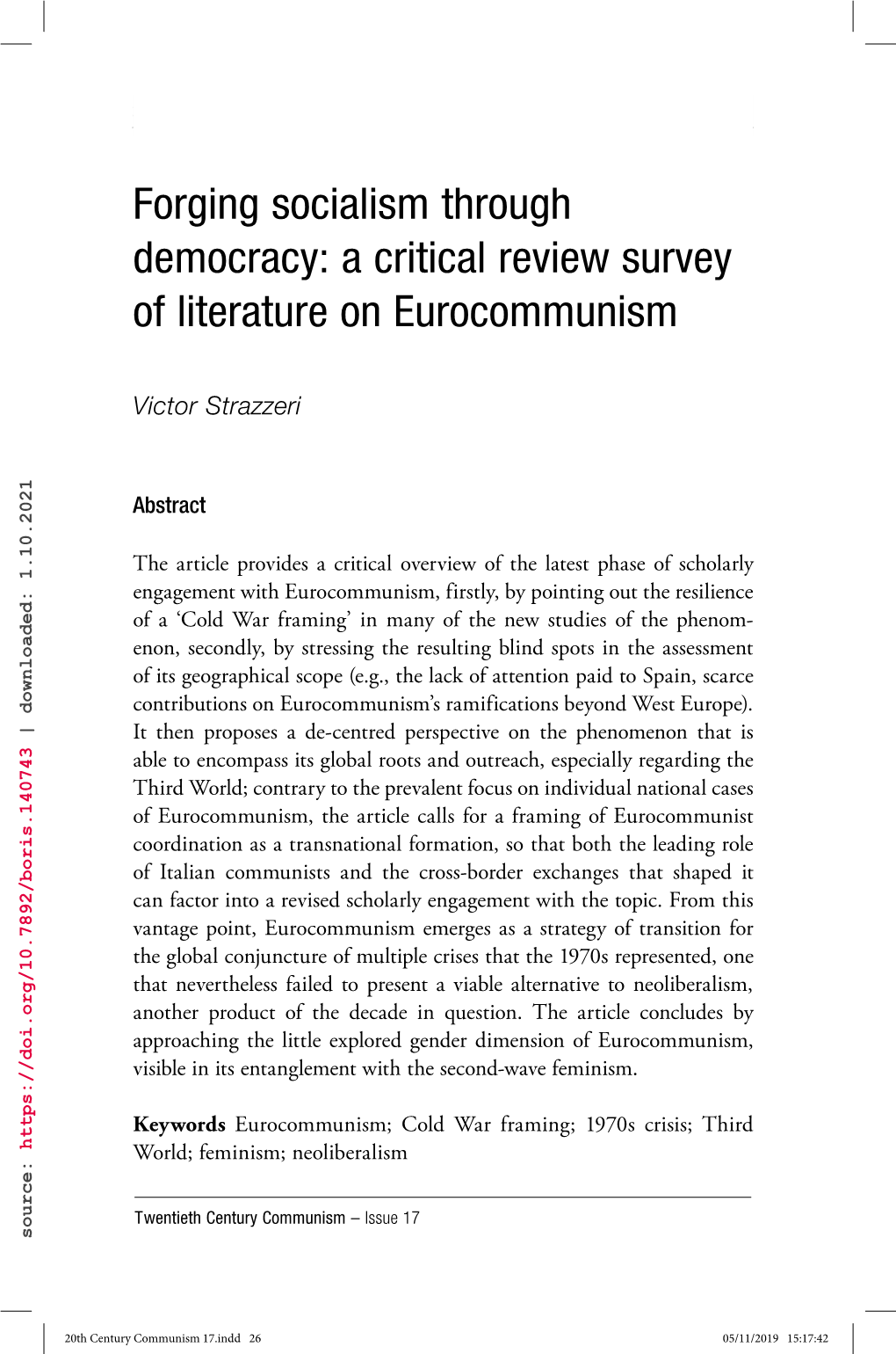 Forging Socialism Through Democracy 27