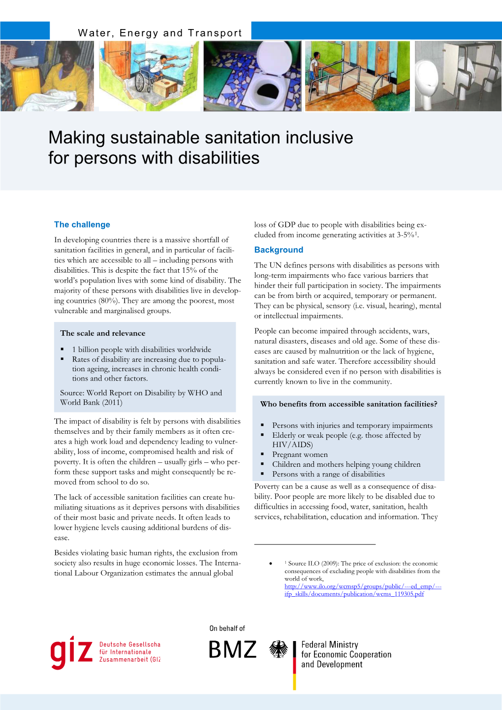 Making Sustainable Sanitation Inclusive for Persons with Disabilities