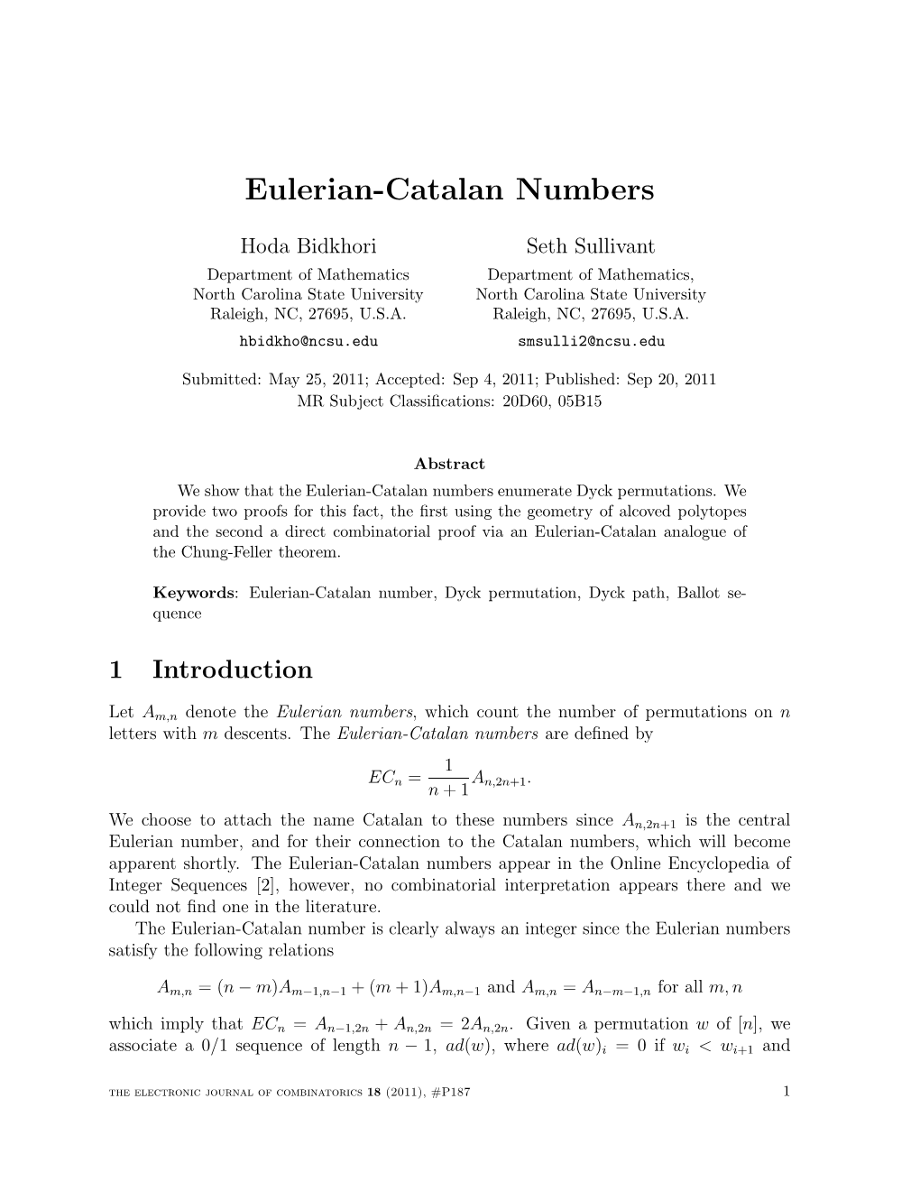 Eulerian-Catalan Numbers