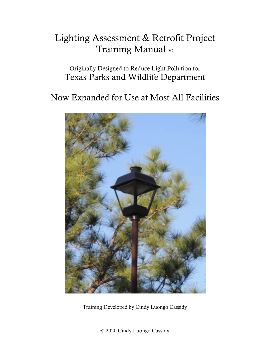 Lighting Assessment Volunteer Training Manual V2 R3