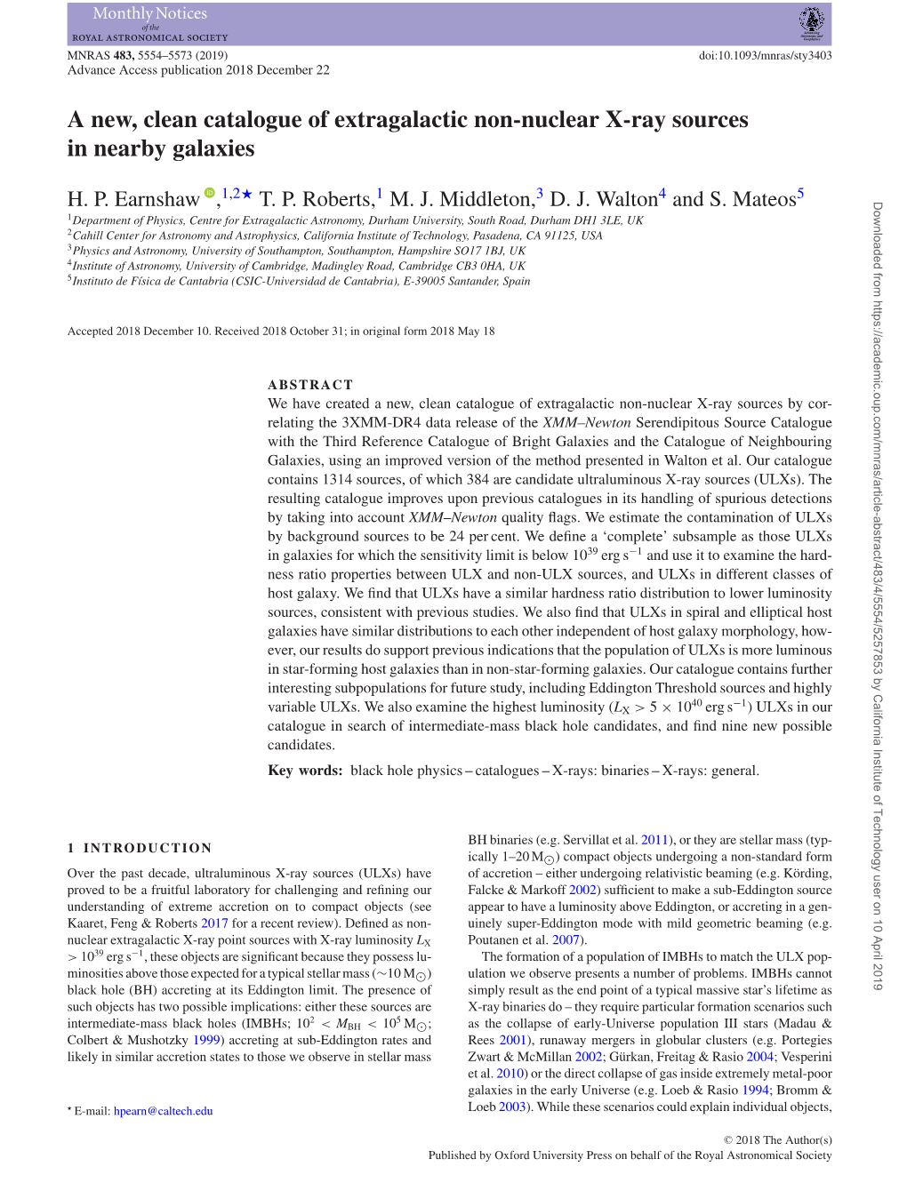 A New, Clean Catalogue of Extragalactic Non-Nuclear X-Ray Sources in Nearby Galaxies