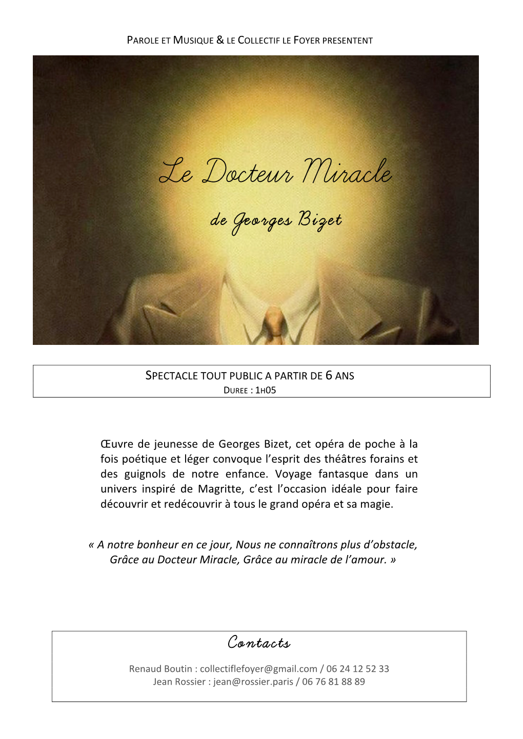 Le Docteur Miracle De Georges Bizet