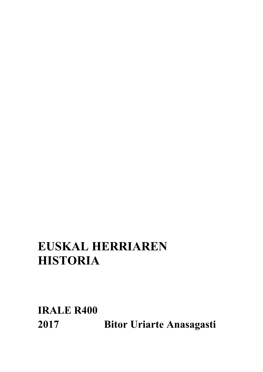 Euskal Herriaren Historia