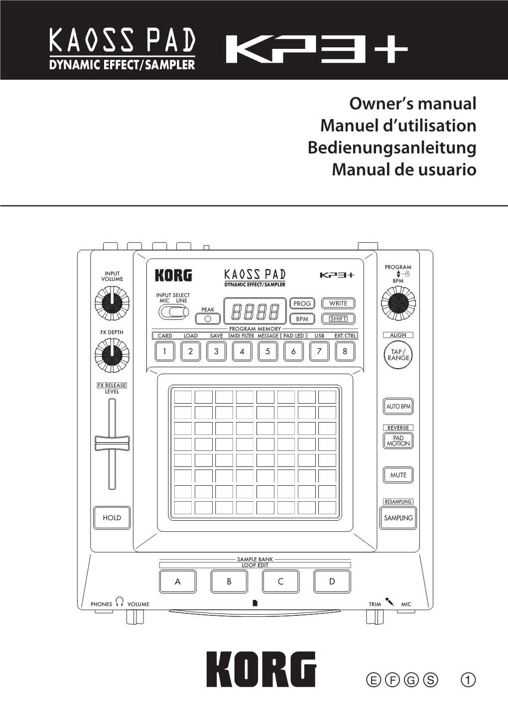 KAOSS PAD KP3+ Owner's Manual