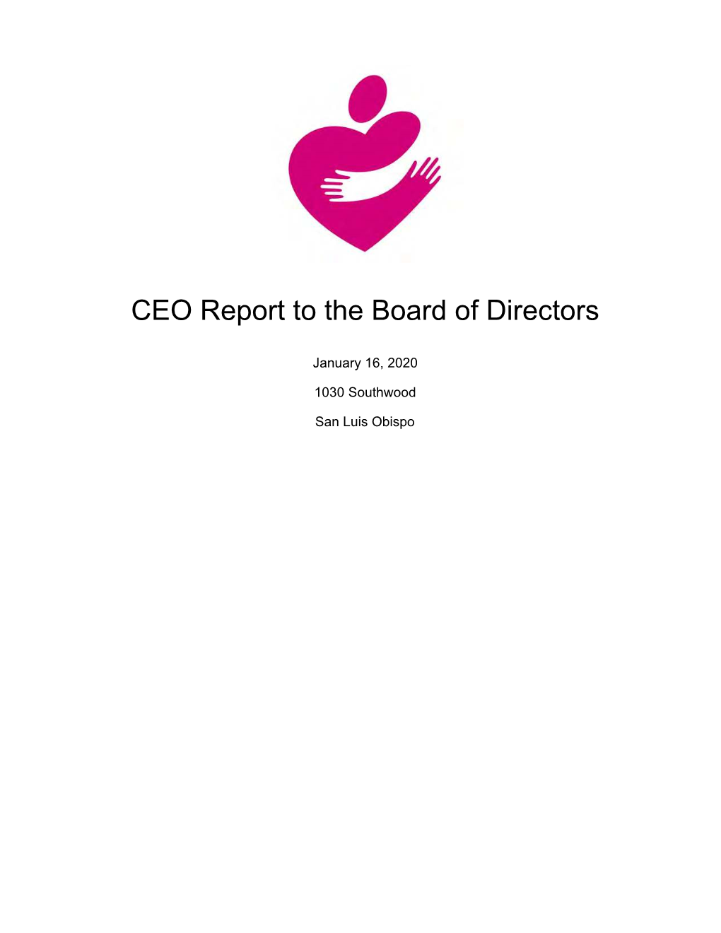 CEO Report to the Board of Directors