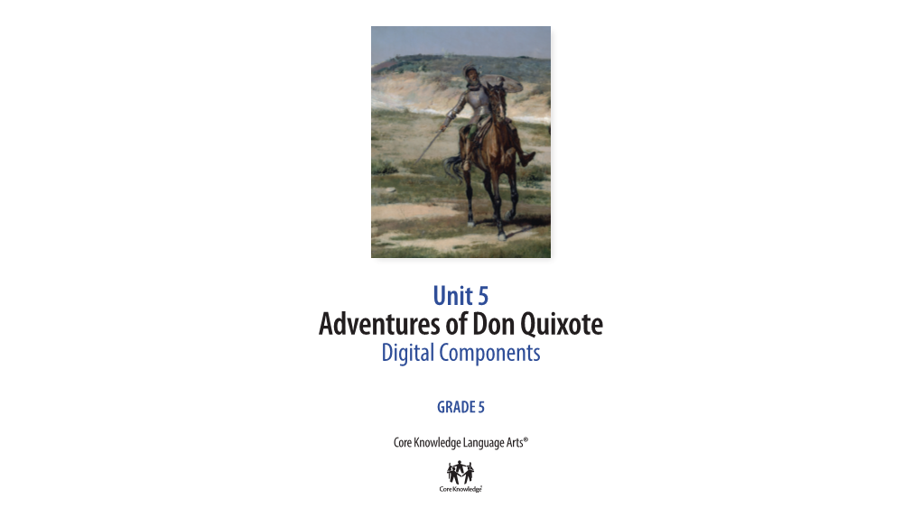 Adventures of Don Quixote Digital Components