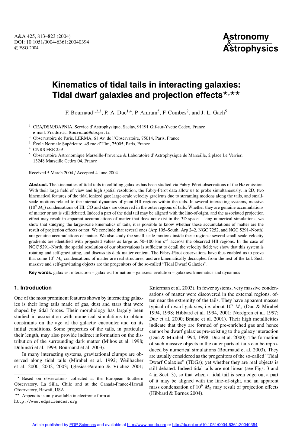 Kinematics of Tidal Tails in Interacting Galaxies: Tidal Dwarf Galaxies and Projection Effects�,