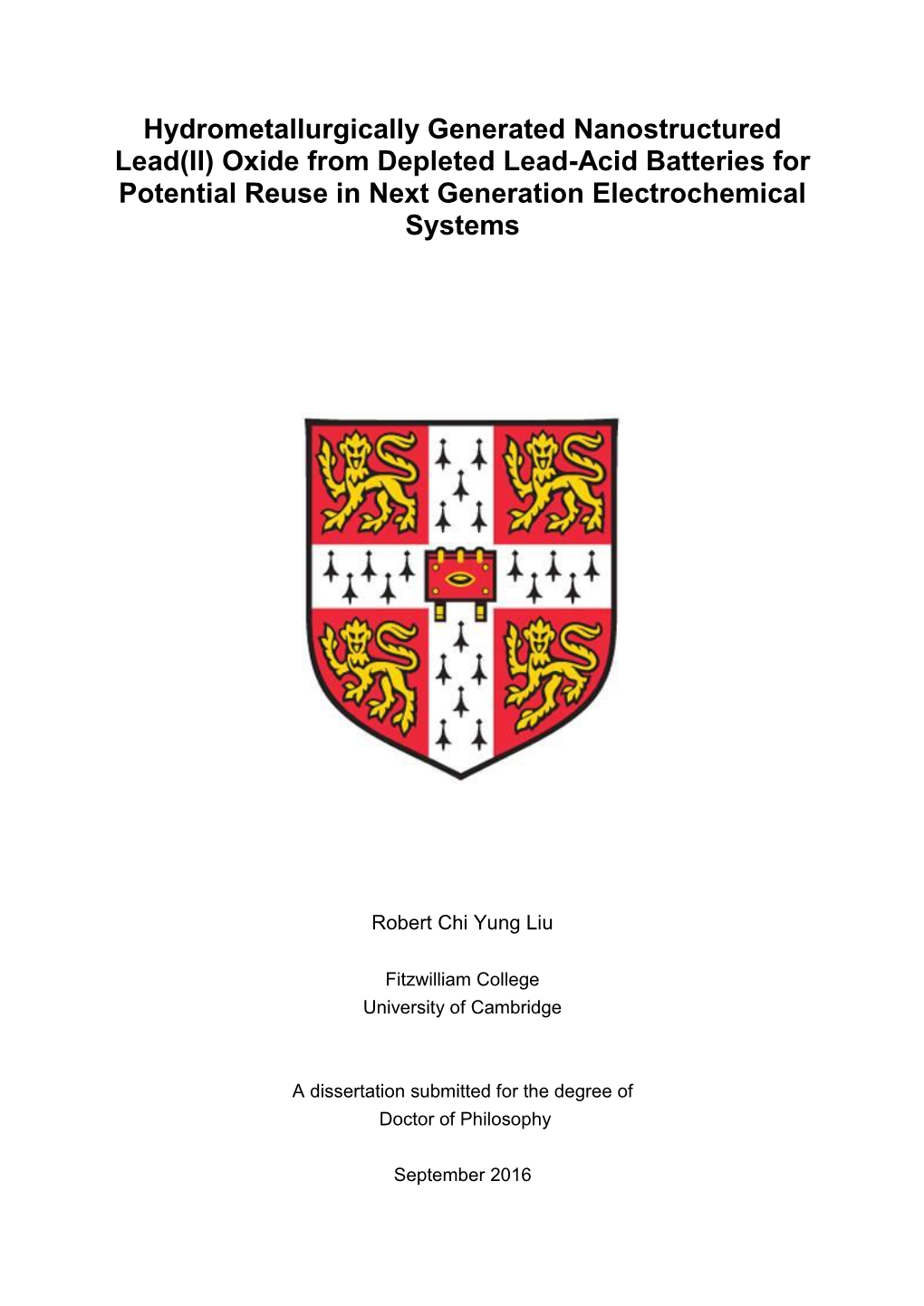 Oxide from Depleted Lead-Acid Batteries for Potential Reuse in Next Generation Electrochemical Systems