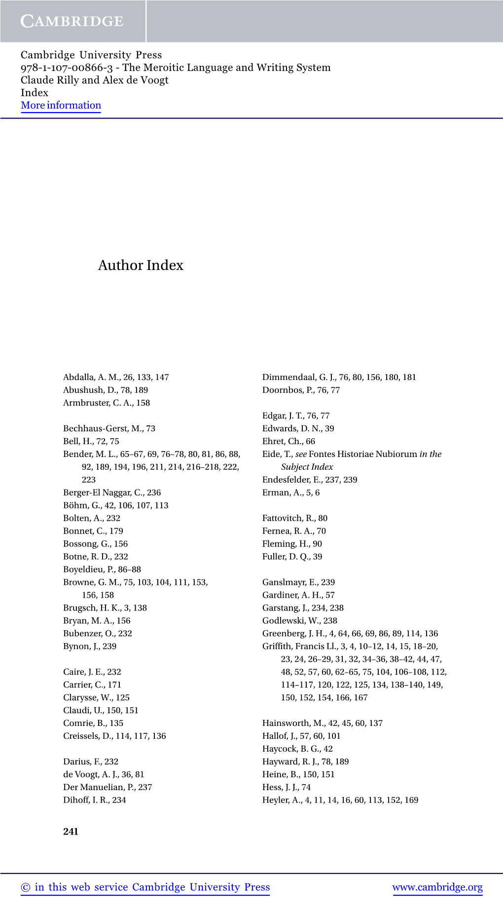 Author Index