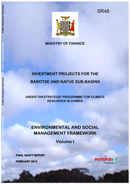 Mdb Environmental and Social Safeguard Policies and Zambian Environmental Legislation