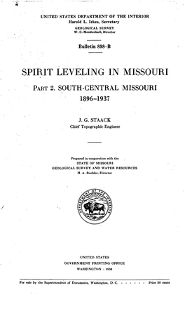 Spirit Leveling in Missouri Part 2