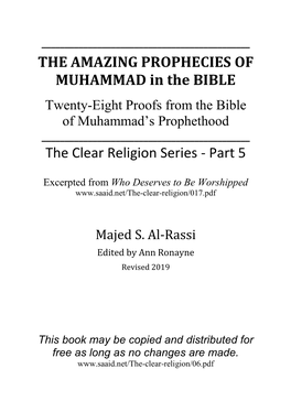 The Amazing Prophecies of Muhammad in the Bible Them