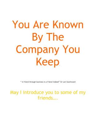 You Are Known by the Company You Keep