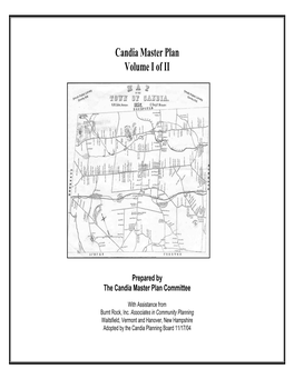 Candia Master Plan Volume I of II