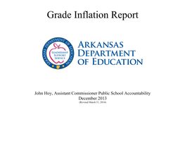 Grade Inflation Report