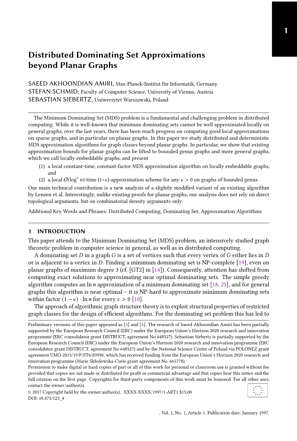 Distributed Dominating Set Approximations Beyond Planar Graphs