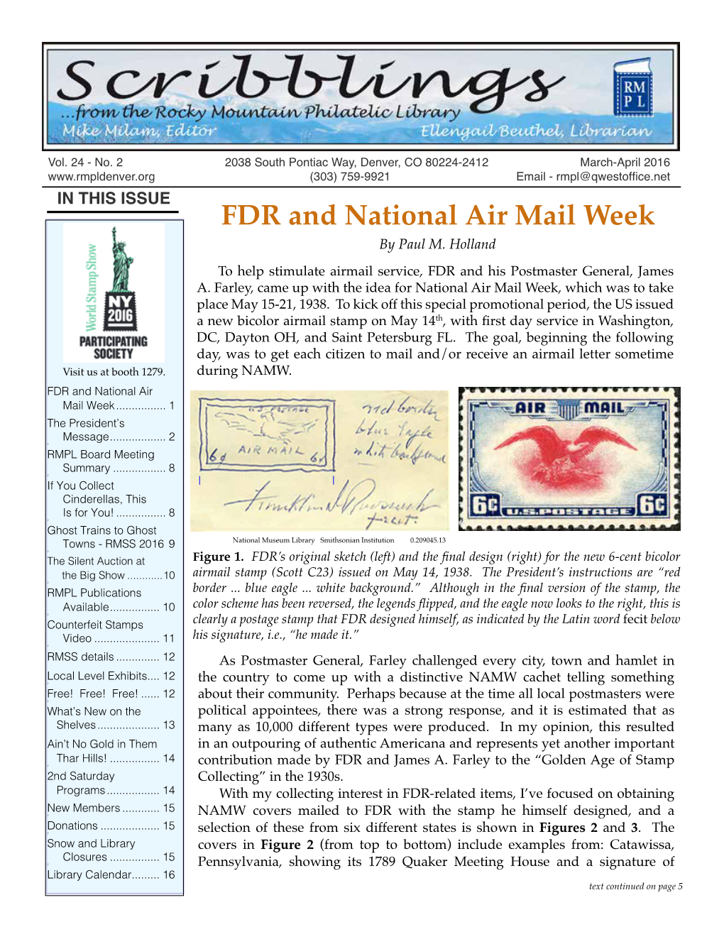 FDR and National Air Mail Week by Paul M