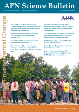 Asia-Pacific Network for Global Change Research Issue 4 | March 2014