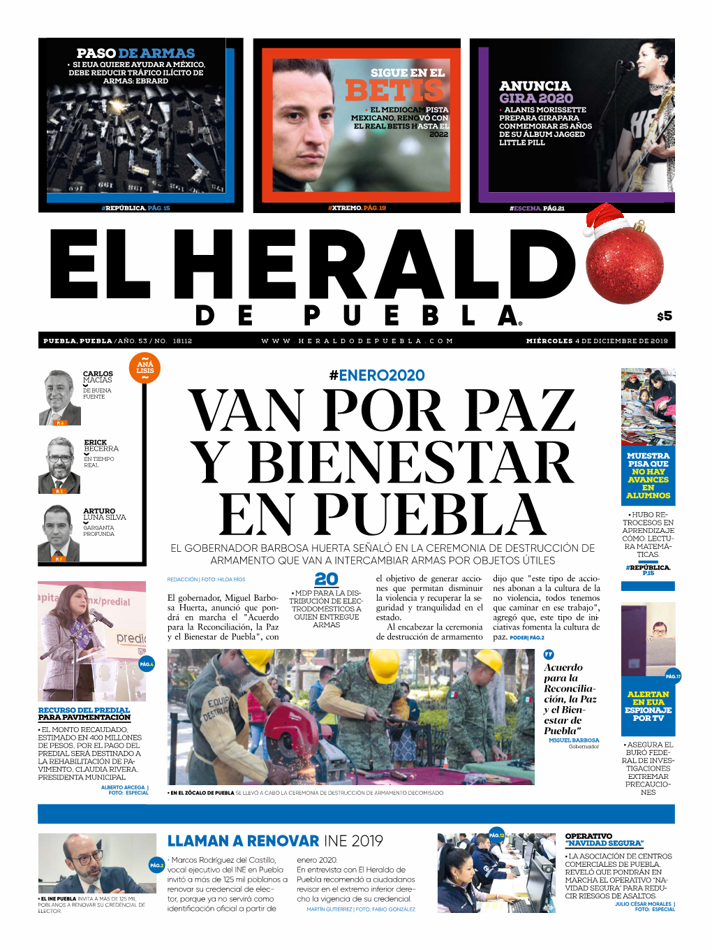 Van Por Paz Y Bienestar En Puebla