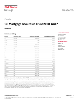 GS Mortgage Securities Trust 2020-GC47
