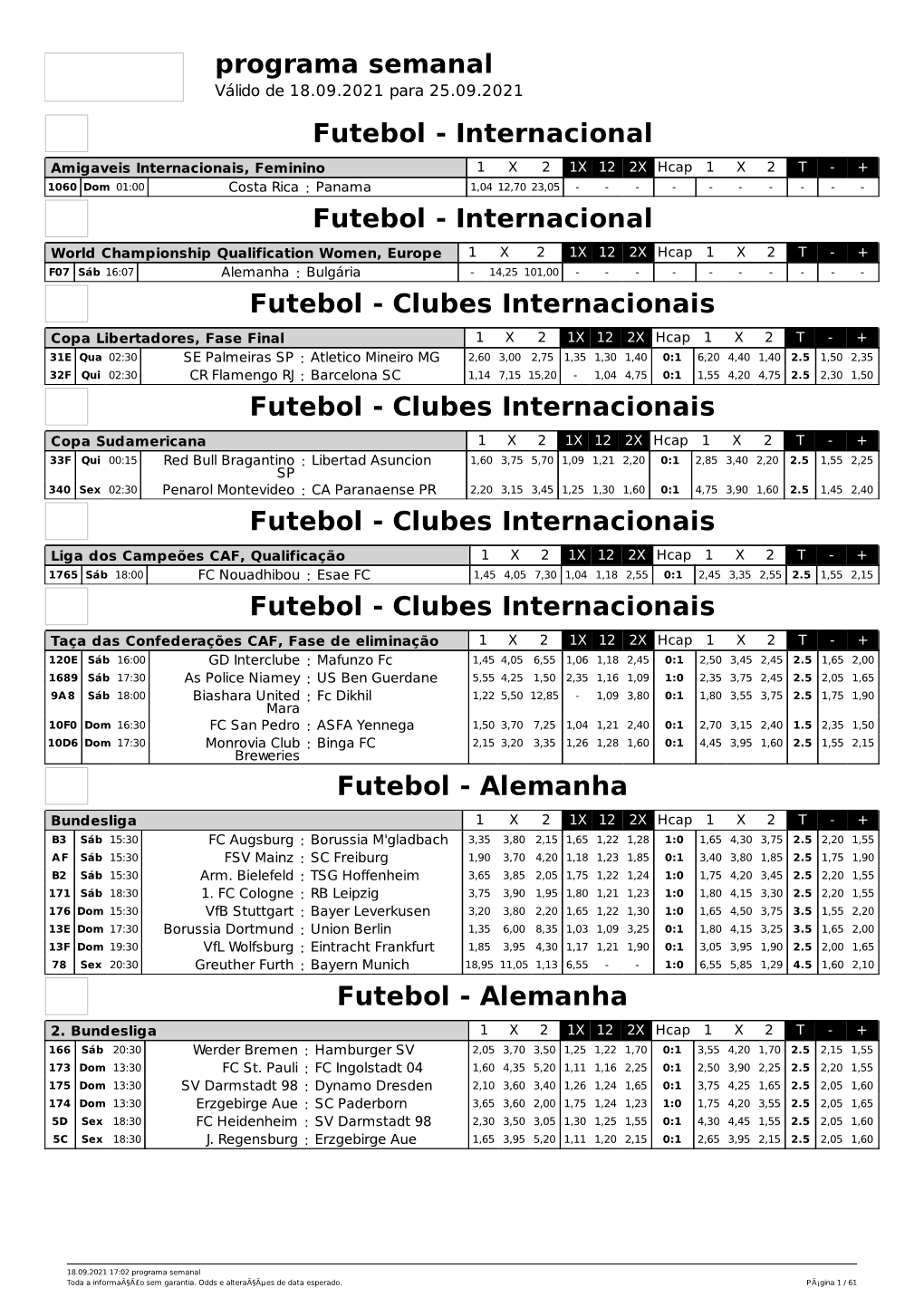 Programa Semanal Futebol