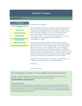 District 8 News