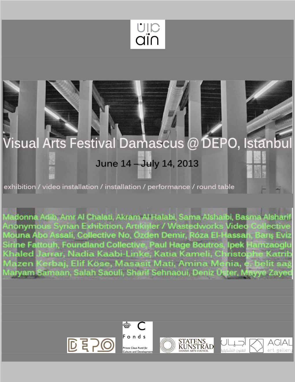 Visual Arts Festival Damascus @ DEPO Istanbul 2013