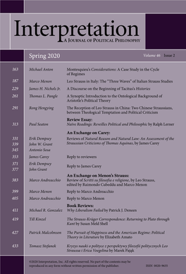 Spring 2020 Volume 46 Issue 2