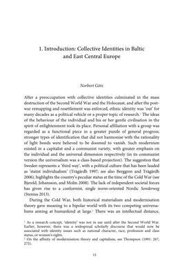 Collective Identities in Baltic and East Central Europe