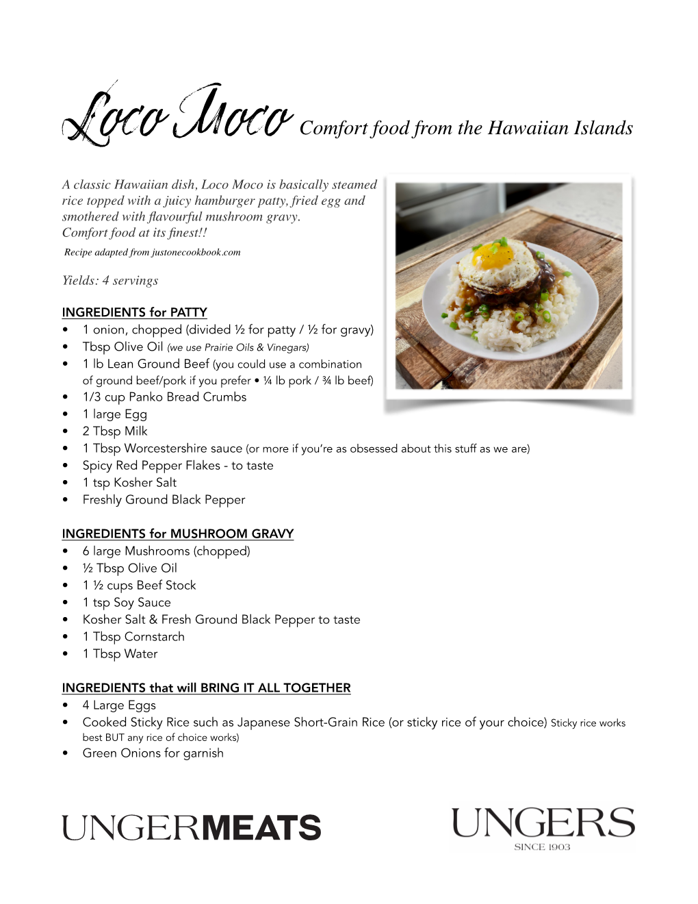 Loco Moco Comfort Food from the Hawaiian Islands