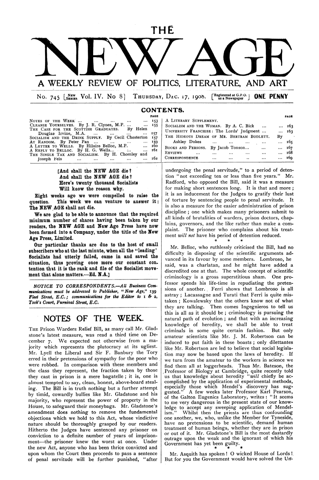 Vol. 4 No. 8, December 17, 1908