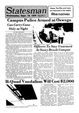 Campus Police Armed at Oswego