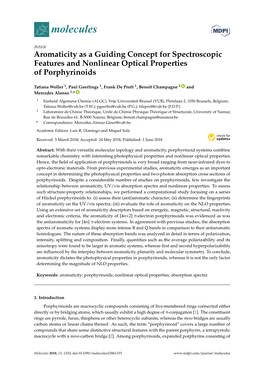 Aromaticity As a Guiding Concept for Spectroscopic Features and Nonlinear Optical Properties of Porphyrinoids