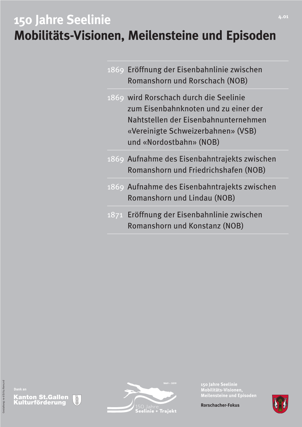 150 Jahre Seelinie 4.01 Mobilitäts-Visionen, Meilensteine Und Episoden