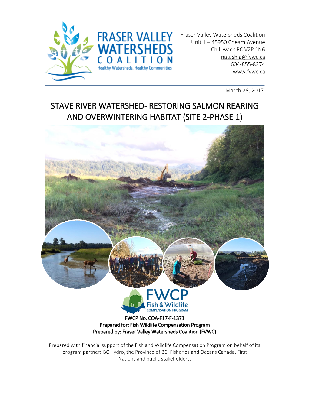 Stave River Watershed- Restoring Salmon Rearing and Overwintering Habitat (Site 2-Phase 1)